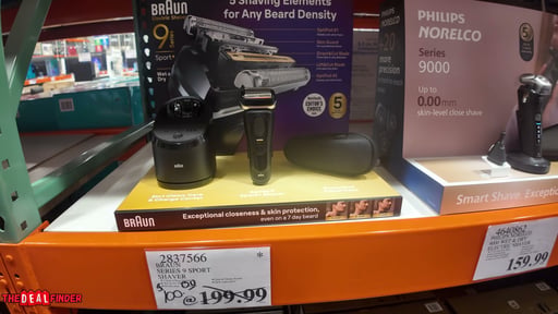 Braun Series 9 Sport+ Electric Shaver with Clean & Charge Station and PowerCase