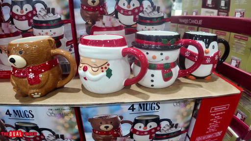 Signature Housewares Christmas Mugs, 4-Pack
