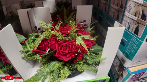 Nearly Natural Faux Rose Centerpiece, 12 Inches