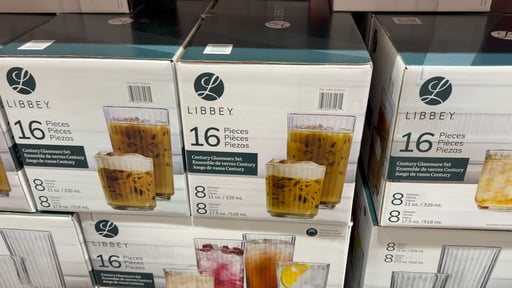 Libbey Fluted Glassware 16-Piece Set