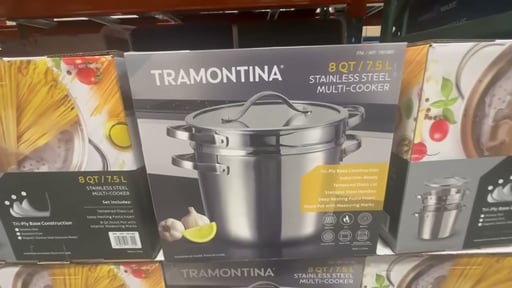 Tramontina Stainless Steel 8-Quart Multi-Cooker with Pasta Insert