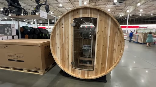 Arcadia Rustic Red Cedar 2-Person Barrel Sauna