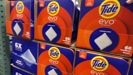 Tide Evo Laundry Detergent Tiles, Original Scent, 66 CT