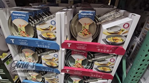 Tramontina 3-Piece Stainless Steel Ceramic Fry Pans