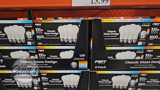 Feit 100W Glass Light Bulb 4 Pack
