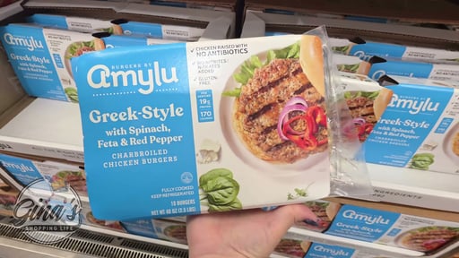 Amylu Greek Style Chicken Burgers with Spinach, Feta & Red Pepper 10/4 oz (40 oz)