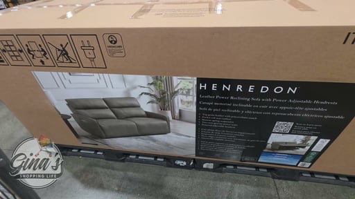 Henredon Keira Leather Power Sofa with Power Headrests