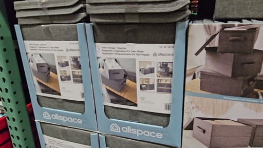 Allspace Collapsible Fabric 3-Pack Storage Bins