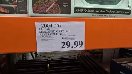 Lodge Seasoned Cast Iron Reversible Grill/Griddle