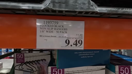 Flocked Black Non-Slip Hangers 1/8