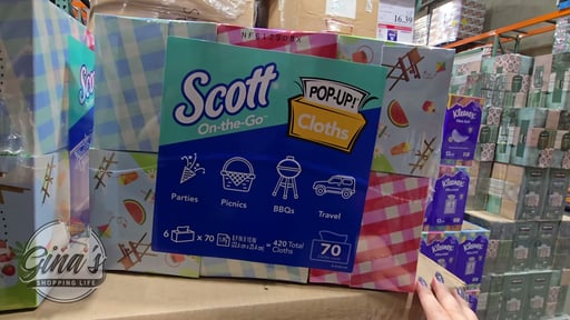 Scott On-the-Go Pop-Up Cloths, 6-Pack (70 Cloths Each, 1-Ply)