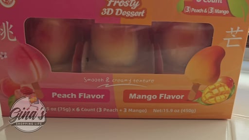 Frosty Fun Peach & Mango 3D Fruit Shaped Frozen Dessert, 6 Count, 15.9 oz