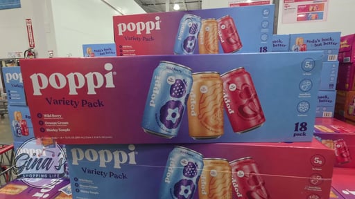Poppi Prebiotic Soda Summer Variety Pack, 18 x 12 oz Cans