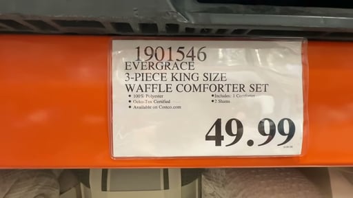 Evergrace 3-Piece King Size Waffle Comforter Set