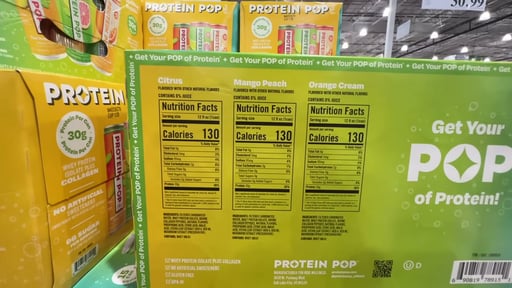 Protein Pop Plus Sparkling Protein Drink (15 Pack)