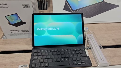 Samsung Galaxy Tab S10 FE 10.9" 128GB Wi-Fi Tablet with S Pen and Book Cover Keyboard