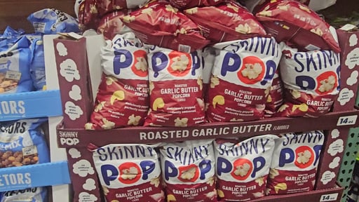 Skinny Pop Roasted Garlic Butter Popcorn 14oz