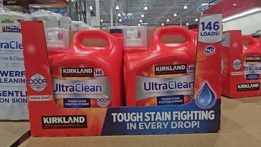 Kirkland Signature Ultra Clean HE Liquid Laundry Detergent, Fresh Scent, 146 Loads, 194 fl oz