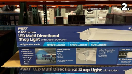 Feit Electric 10,000 Lumen Multi-Directional Shop Light with Motion Detection