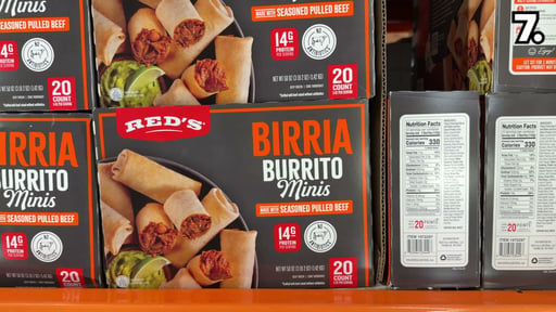 Red's All Natural Birria Mini Burritos 20 CT Box, 50oz