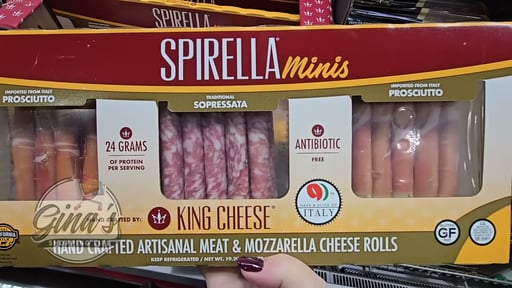 King Cheese Spirella Minis Hand Crafted Artisanal Meat & Mozzarella Cheese Rolls