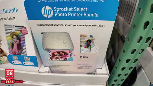 HP Sprocket Select Photo Printer Bundle with 55 Sheets