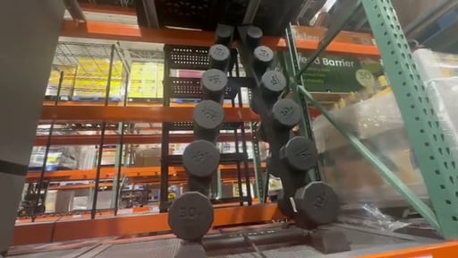 Centr 12-Sided 210 LB Rubber Dumbbell Set