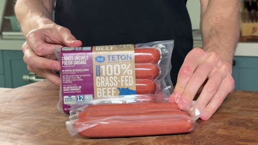 Teton Waters Ranch 100% Grass Fed Beef Polish Sausage 2.25 lb