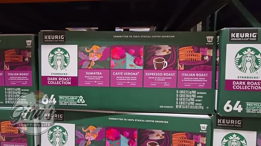Starbucks Dark Roasts Variety Pack K-Cup Pod, 64-Count