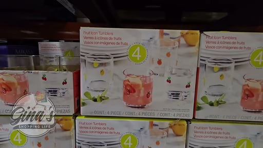 Pandex 14oz Fruit Icon Glass 4-Pack