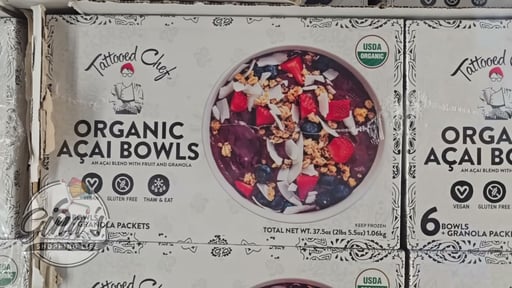 Tattooed Chef Organic Acai Bowl 6/6.25 oz