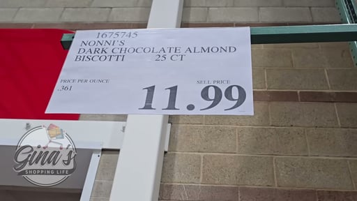 Nonni's Almond Dark Chocolate Biscotti 25 CT