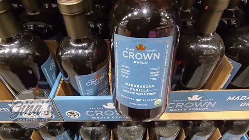 Crown Maple Organic Madagascar Vanilla Infused Maple Syrup 25 Ounce Bottle