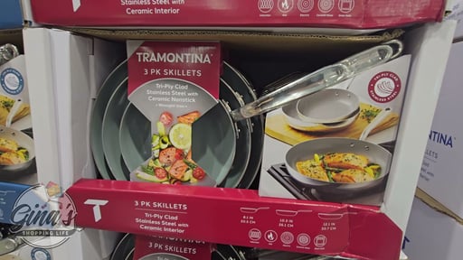 Tramontina 3-Piece Stainless Steel Ceramic Fry Pans
