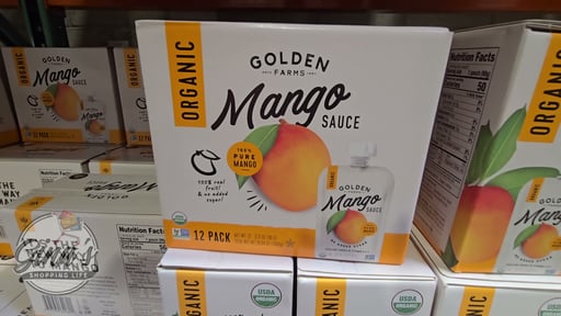Organic Golden Farms Mango Sauce 12 Pack, 3.17 Ounces Each