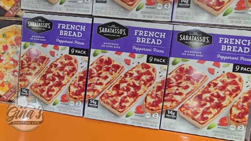 Sabatasso's French Bread Pepperoni Pizza, 9 Count (3.03 lbs)