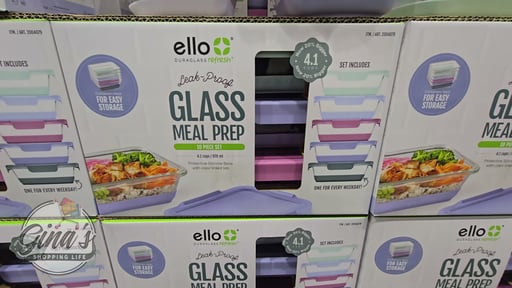 Ello DuraGlass 10-Piece 4.1 Cup Glass Meal Prep Containers