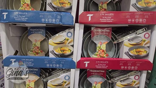 Tramontina 3-Piece Stainless Steel Ceramic Fry Pans
