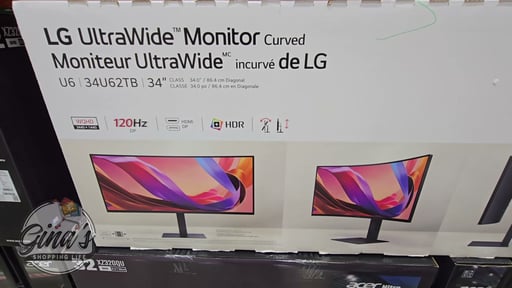 LG 34" Ultrawide UWQHD 120Hz Monitor 34U62TB-B