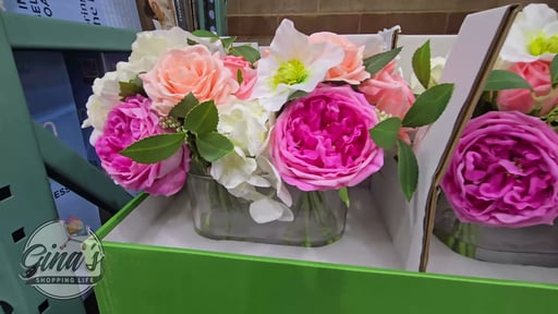 Nearly Natural Faux 10" Mixed Rose & Hydrangea Arrangement