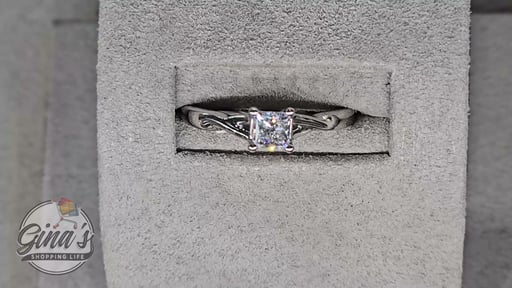 Platinum VS2 G 0.50ct Princess Cut Diamond Solitaire Ring