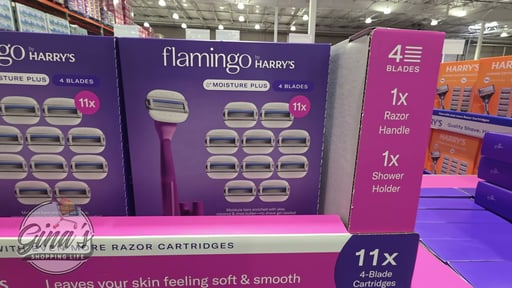Flamingo by Harry's Moist+ Razor Set - 1 Handle, 11 Cartridges