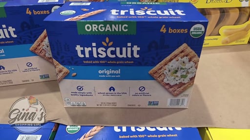 Nabisco Organic Triscuit Crackers, Original, 36 oz (4 boxes of 9 oz)