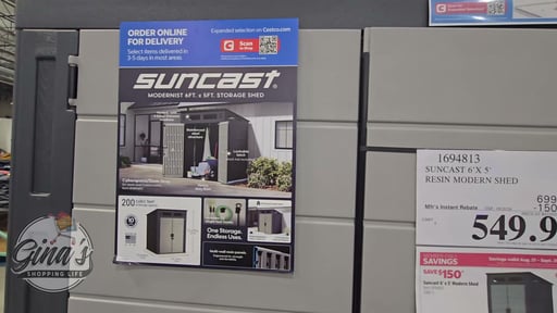 Suncast 6' x 5' Resin Modern Shed