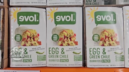 Evol Cage Free Egg and Green Chile Burritos 8 Count