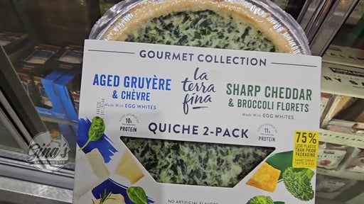 La Terra Fina Quiche Variety Pack, Aged Gruyère & Chèvre and Sharp Cheddar & Broccoli Florets, 2 Count, 23 oz Each