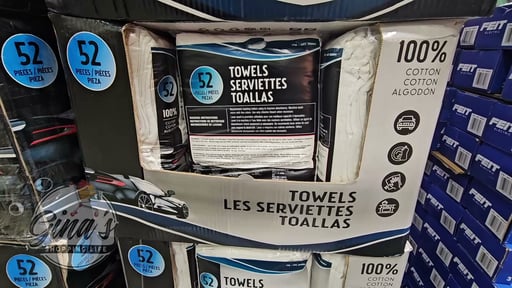 Green Lifestyle Cotton Terry Towels 14" x 17", 52-Pack
