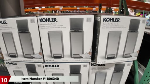 Kohler 6L Step Trash Can, 2-Pack, Stainless Steel