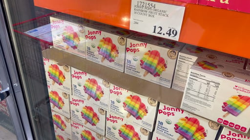 JonnyPops Organic Rainbow Fruit Stack 18 CT 44 Ounces