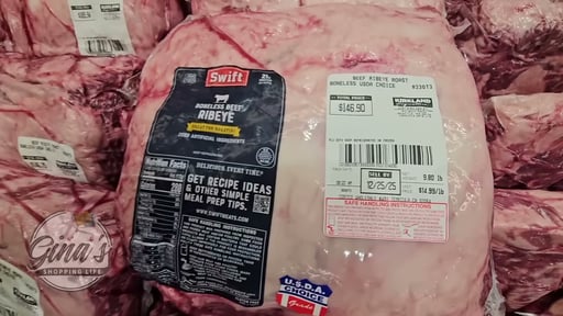 Beef Ribeye Half Lip-On Vacuum Packaged Boneless, Per Lb.